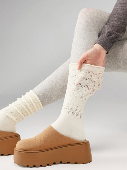 Socks Lace-Pattern (4 Slouchy Colors)