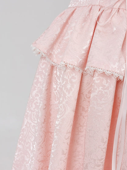 Lolita Prince Blazer with Cherry Blossom Pin and Trailing Hem - DevilInspired Exclusive Collection
