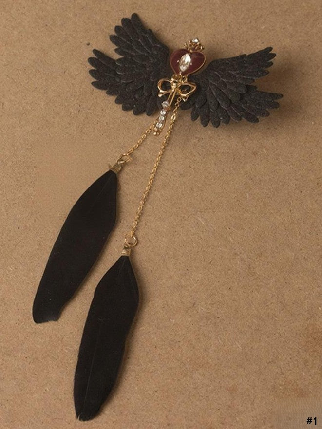 Gothic Options Black Lolita Hairclip 5 Wing