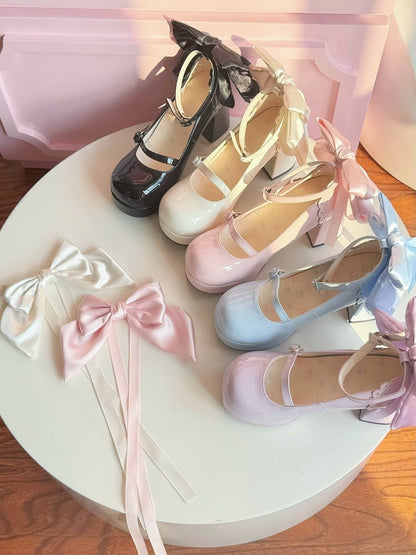Snap White High-heel Elegant Janes Closure Lolita - Mary Toe Round