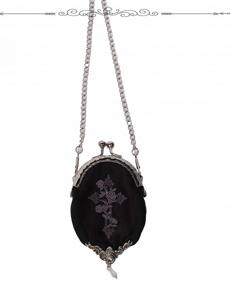Gothic Accessory Bundle: Headband, Brooch, Bag, Mini Hat - iris de nuit