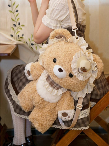 Bear Plush Cute Detachable Straps With Shoulder Backpack