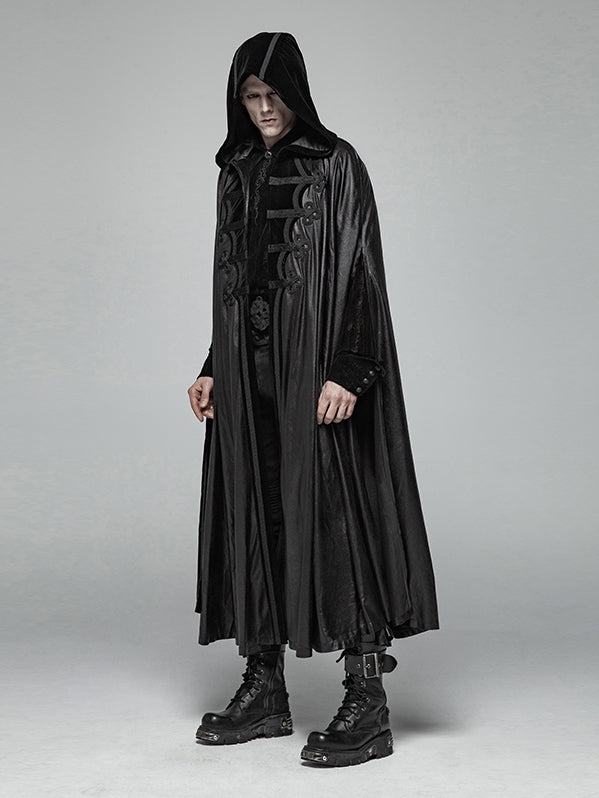 Mystic Men's Gothic Retro Black Cloak