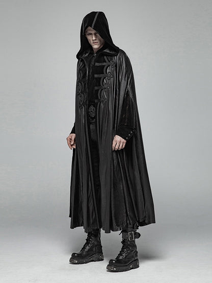 Mystic Men's Gothic Retro Black Cloak