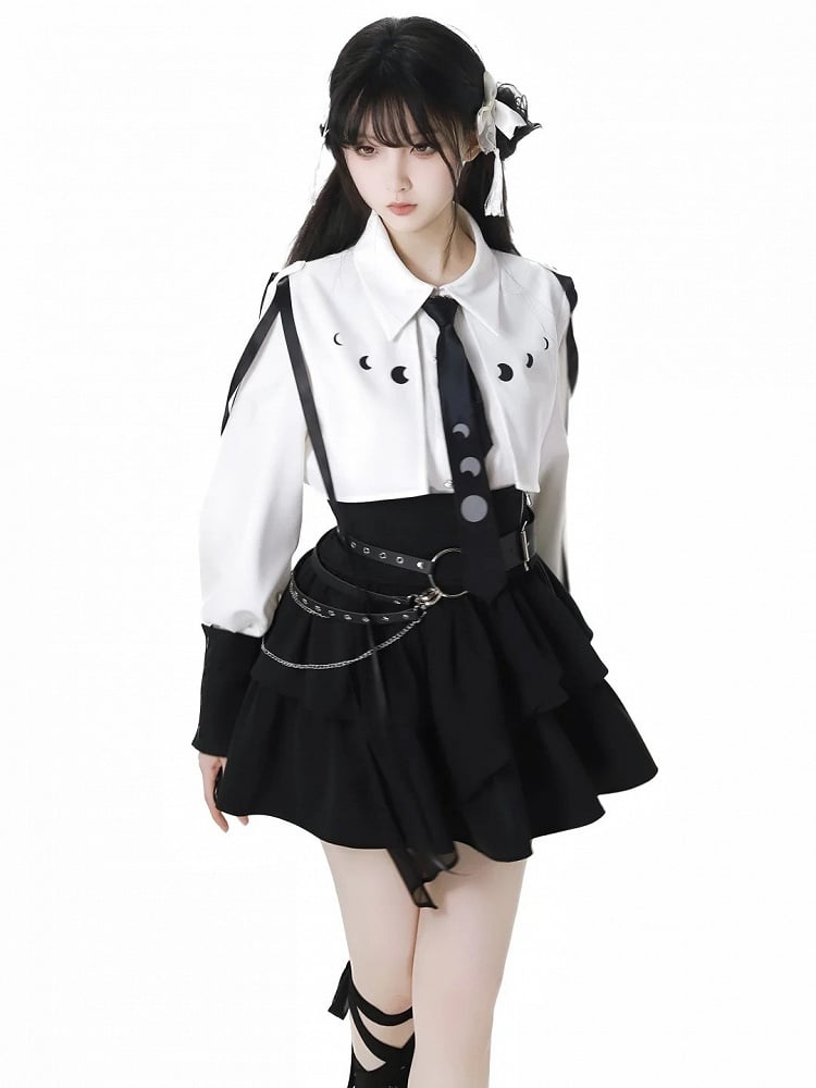 Skirt Black Tiered