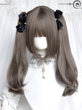 Wigs Short Wavy With Clips Ponytails Claw Two Grey