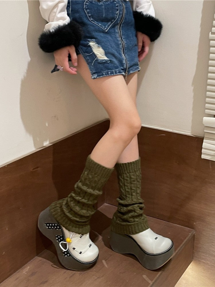 14 Color Options 42CM Knitted Leg Warmers