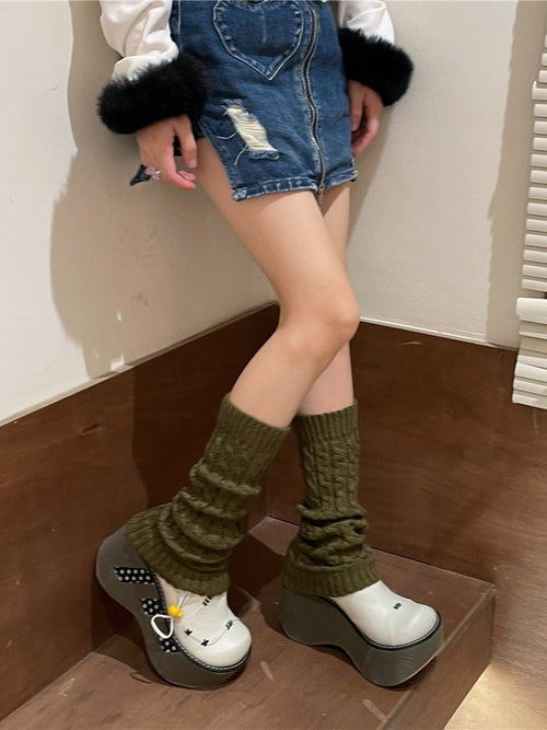 14 Color Options 42CM Knitted Leg Warmers