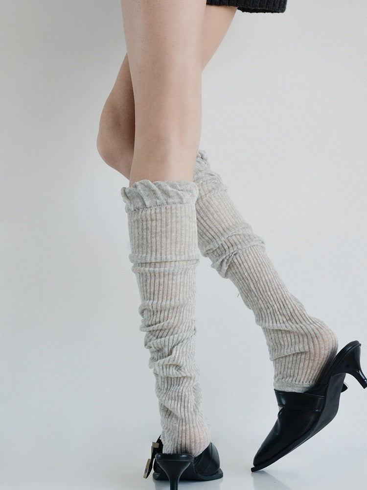 Leg Calf Loose Warmers Pattern Colors Striped Vertical 4