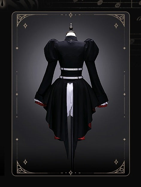 Gothic Prince Outfit Set with Jacket and Choker - Golden Koi Forest