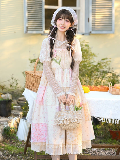 Beiges Oberteil mit Rüschenbesatz