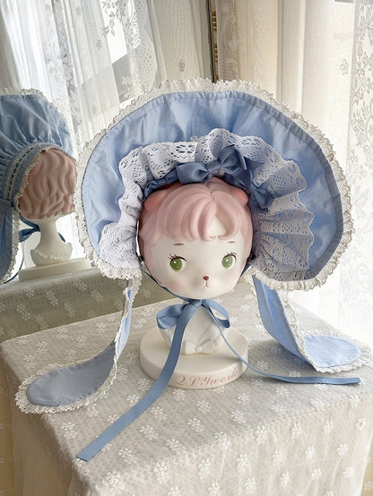 ブルーレッド / バニーボンネット ピンク耳 ブラック