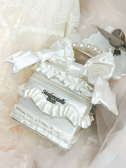 Hand Bead Crossbody Cremeweiß / Taschendetails