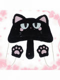 Black Kawaii Plush Cat Design Hat - Magic Diary