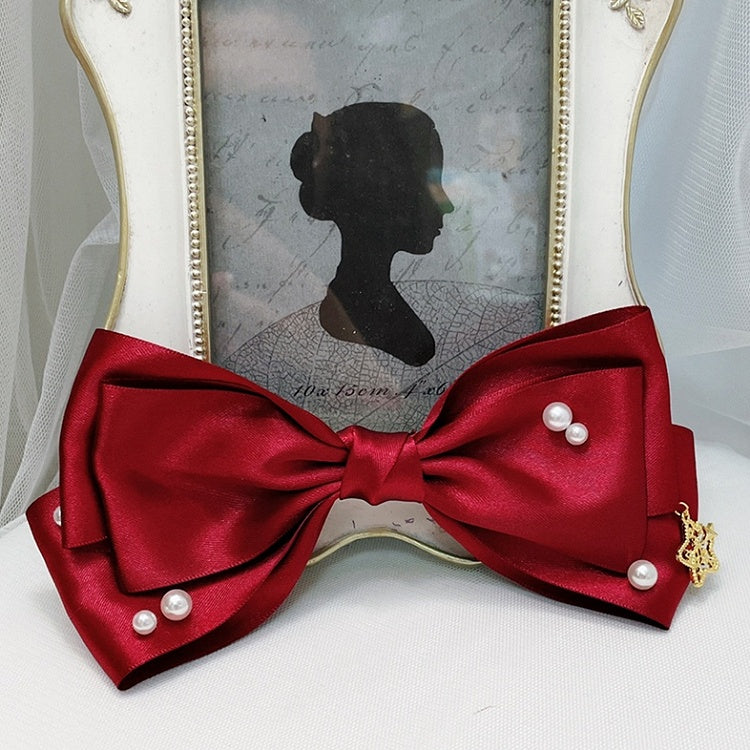 Star Color Decorated Bowknot Hairclip Options 8 Charm Beaded