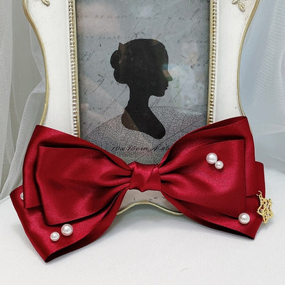 Star Color Decorated Bowknot Hairclip Options 8 Charm Beaded