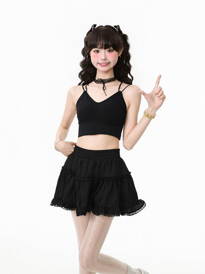 Bra White/Gray/Black Cami Built-in Pads Top with Essential