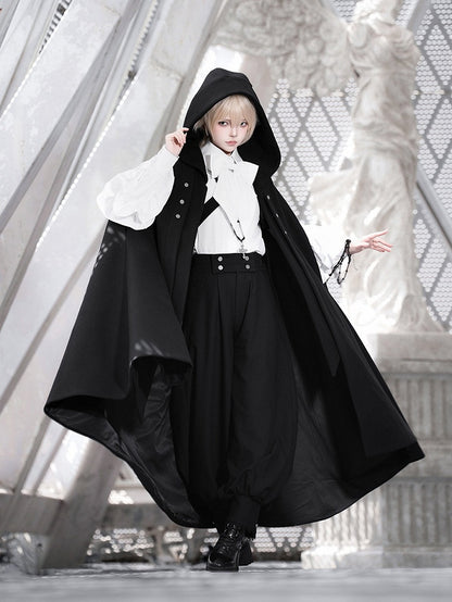 Black Ouji Lolita Double-Button Waist Knickerbockers Pants - Princess Chronicles