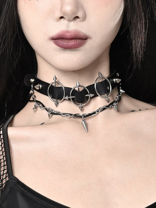 Dark Punk Stud Schwarz Choker