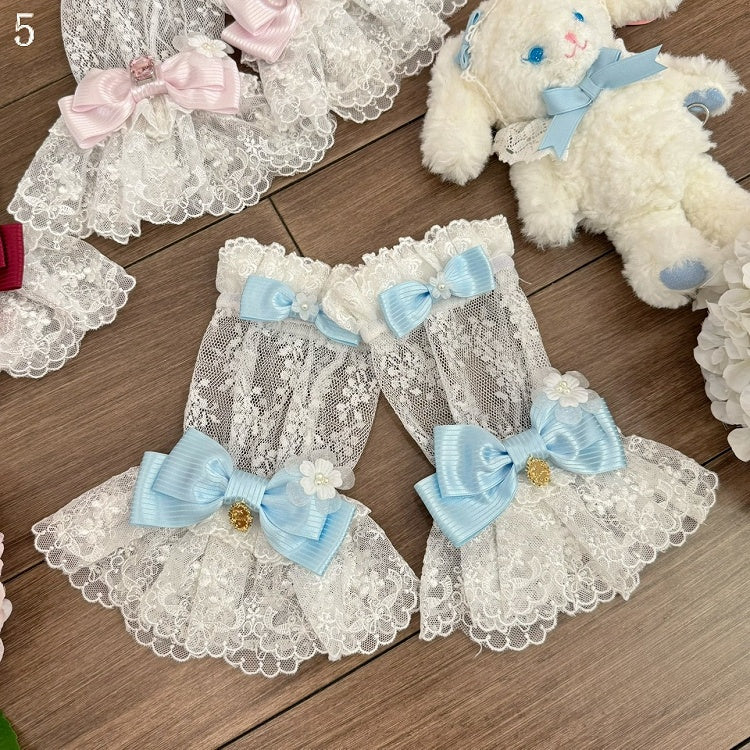 Spitzen-Handgelenkoptionen, 8 Manschetten, Schleifendetails