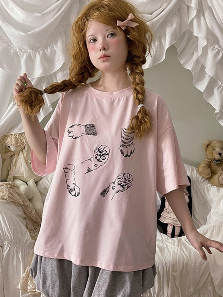 T-Shirt mit Grafik-Print „Kitty Claw“