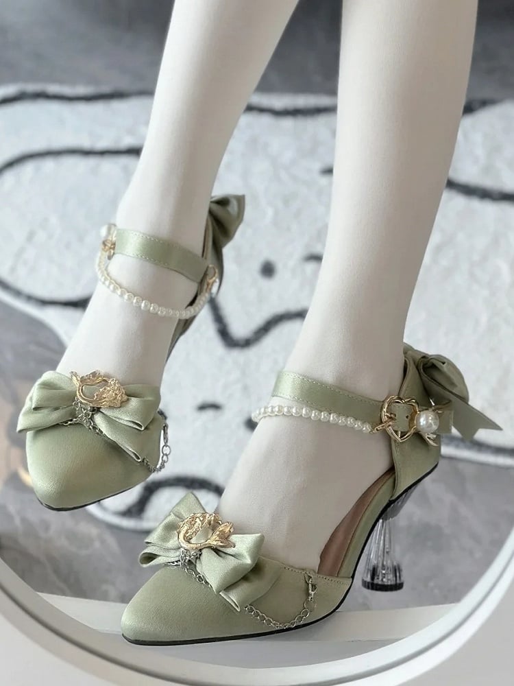 Heels - High Details Beaded Lolita Chain Mermaid Detachable with Elegant