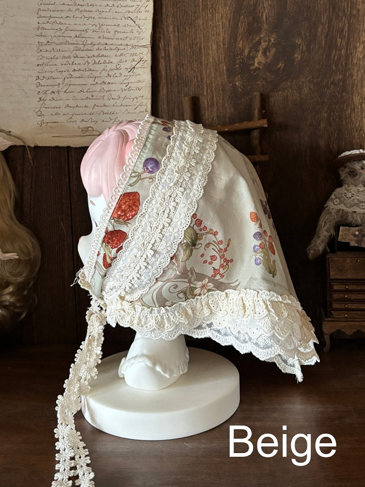 Berry-Themed Triangle Scarf in Four Summer Shades - Zoncel