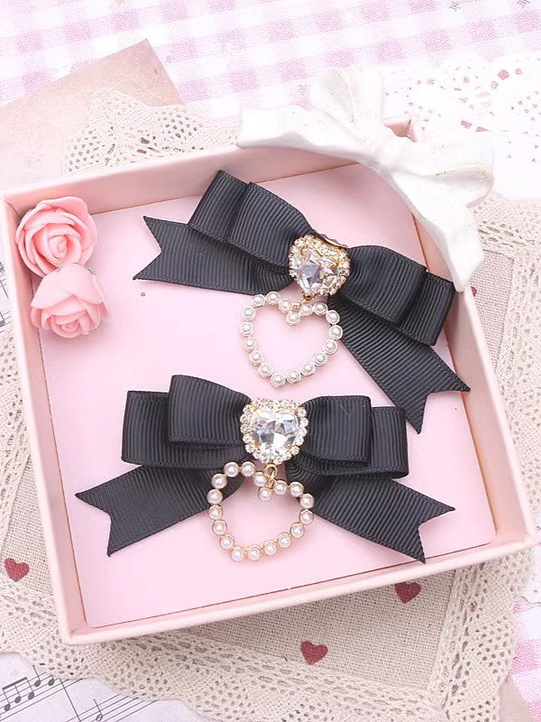 Kei Charm 4 Options Hairclip Color Jirai Heart Bowknot