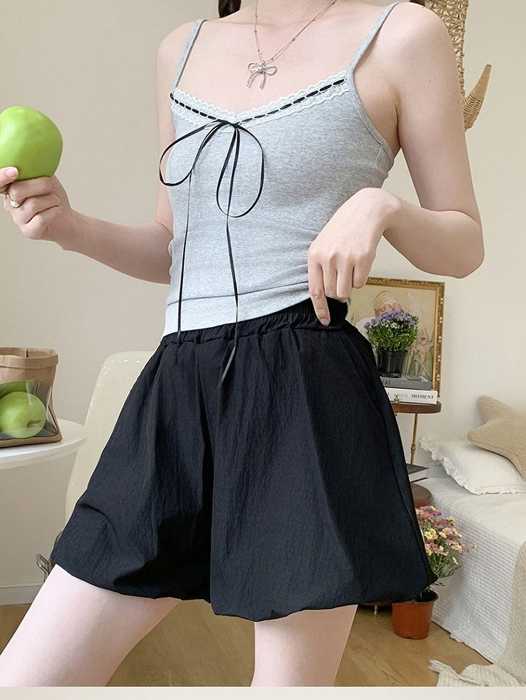 Loose Kawaii Style Bubble Shorts in 3 Colors - Lan Jian Chuan
