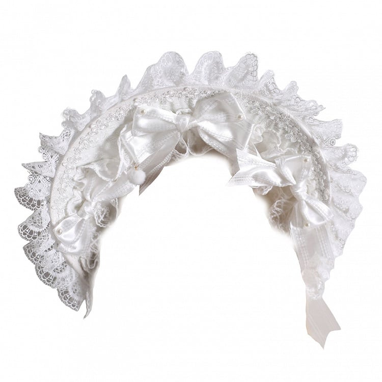Bow Shiro Bonnet (Elegant Sweet Style) Lace