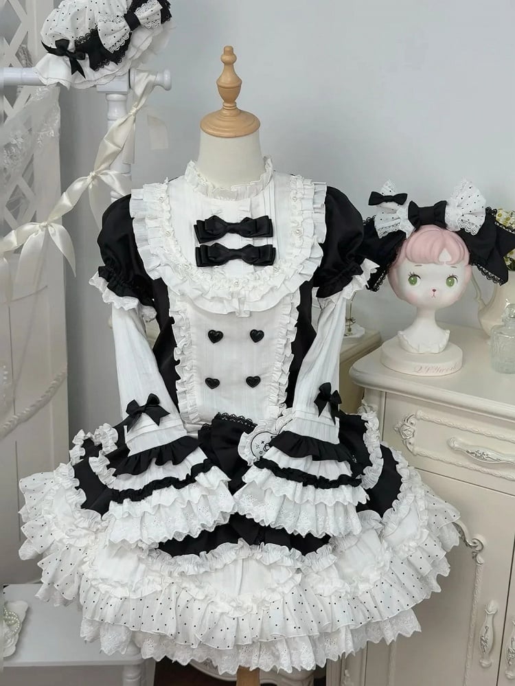 White Detachable and Black Sleeves