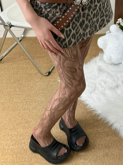 Y2K カラーオプション アシンメトリータイツ デザイン 5