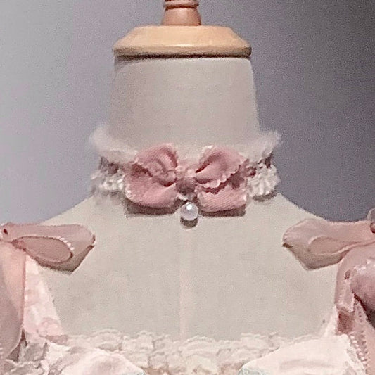 Choker Lolita Bow Blue/Pink