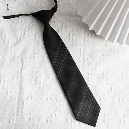 Options Tie Neck 4 Uniform Pattern Plaid JK