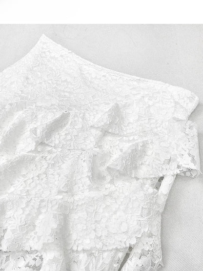 Letter Asymmetrical Hem White With Print Cami Dress