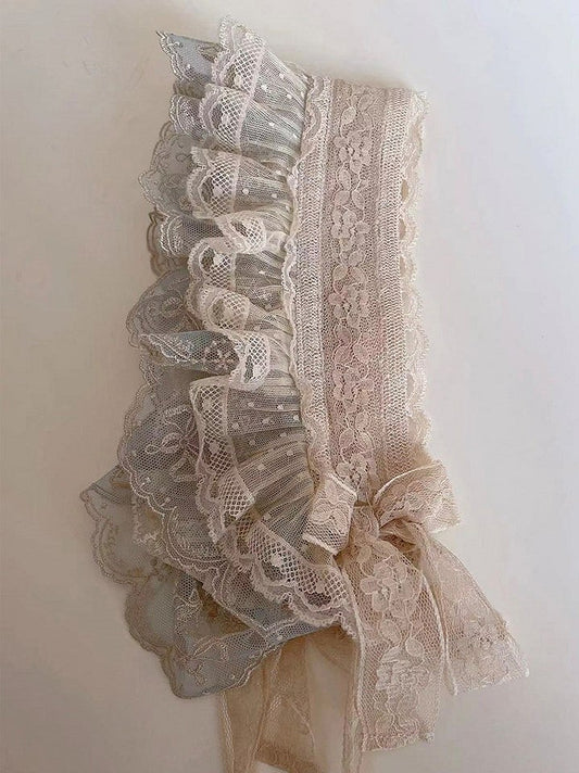 Pink/Blue/Pink Ruffled Hairband Green Elegant Lace Lolita