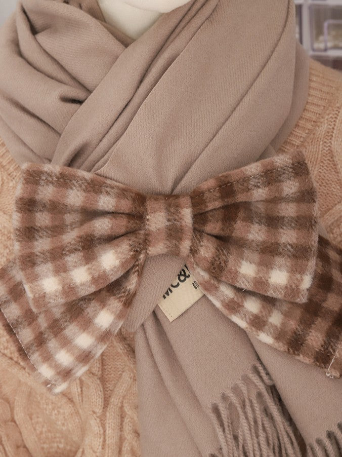 Bowknot Detachable Options Plaid Color 4 Scarf with Lolita