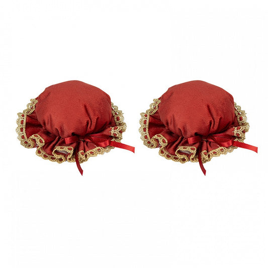 Red Han Lolita Hairclips - With PUJI