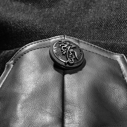 Tie Black Steampunk Shirt Men's