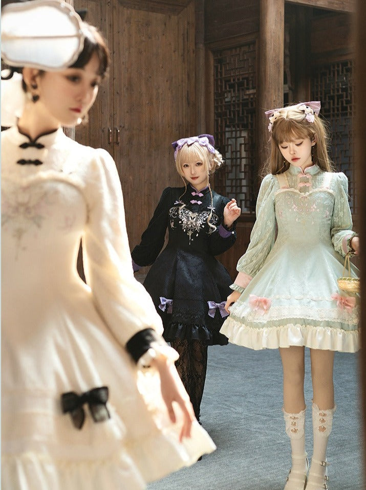 Mädchenkleid Schleife Chinesisch Süß