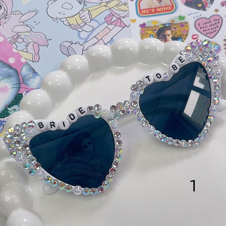 Beaded Letter Sunglasses Design Decorated Options 4