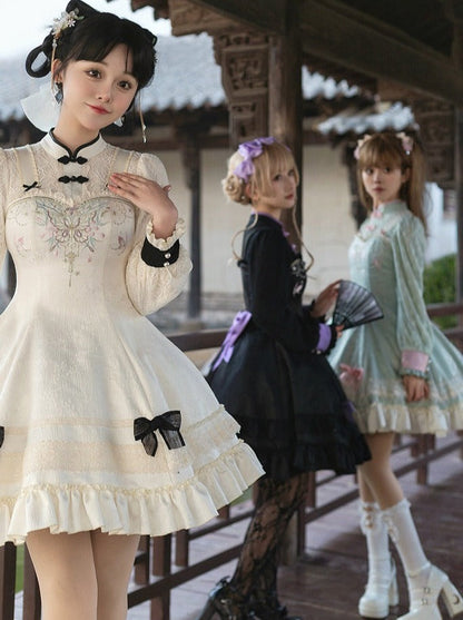 Mädchenkleid Schleife Chinesisch Süß