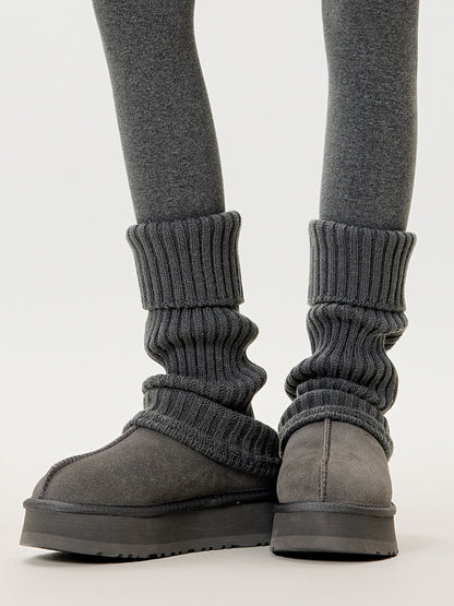 Minimalist Knit Leg Warmers - Xi Shang Mei Shao