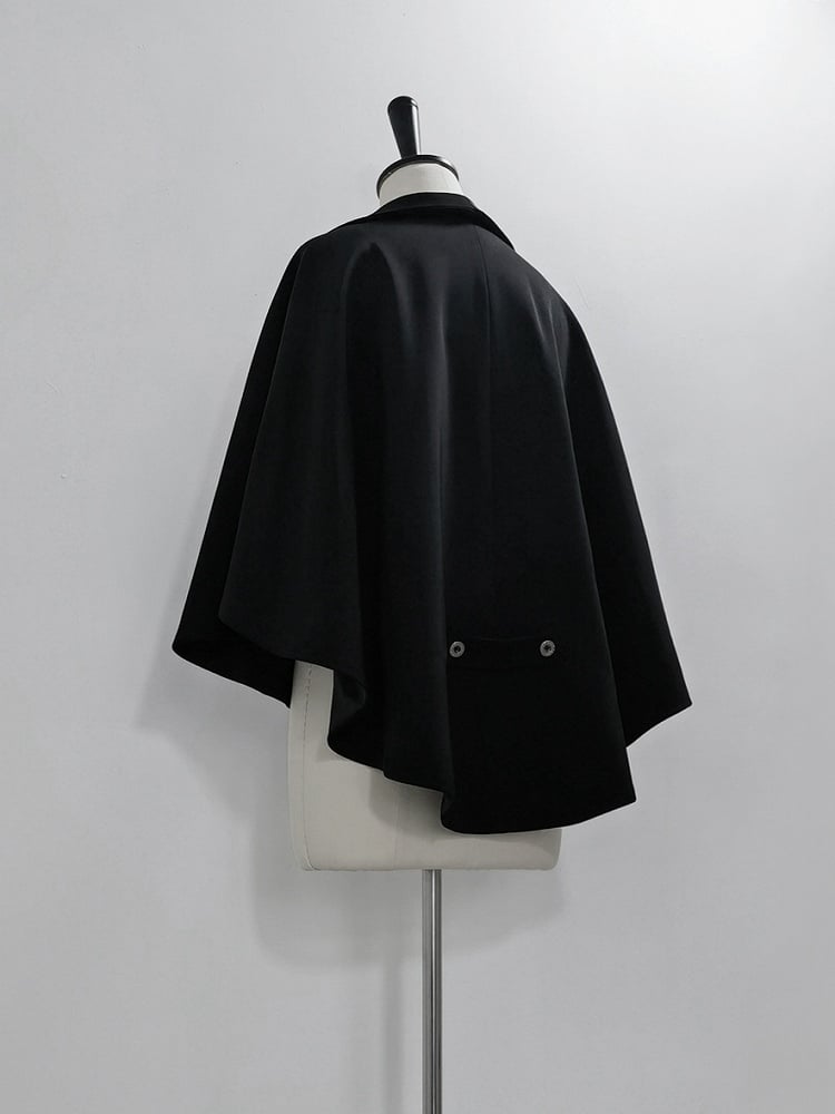 ファッション王子裾ロリータ黒ケープハイロー