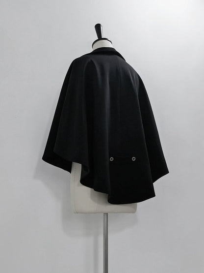 ファッション王子裾ロリータ黒ケープハイロー