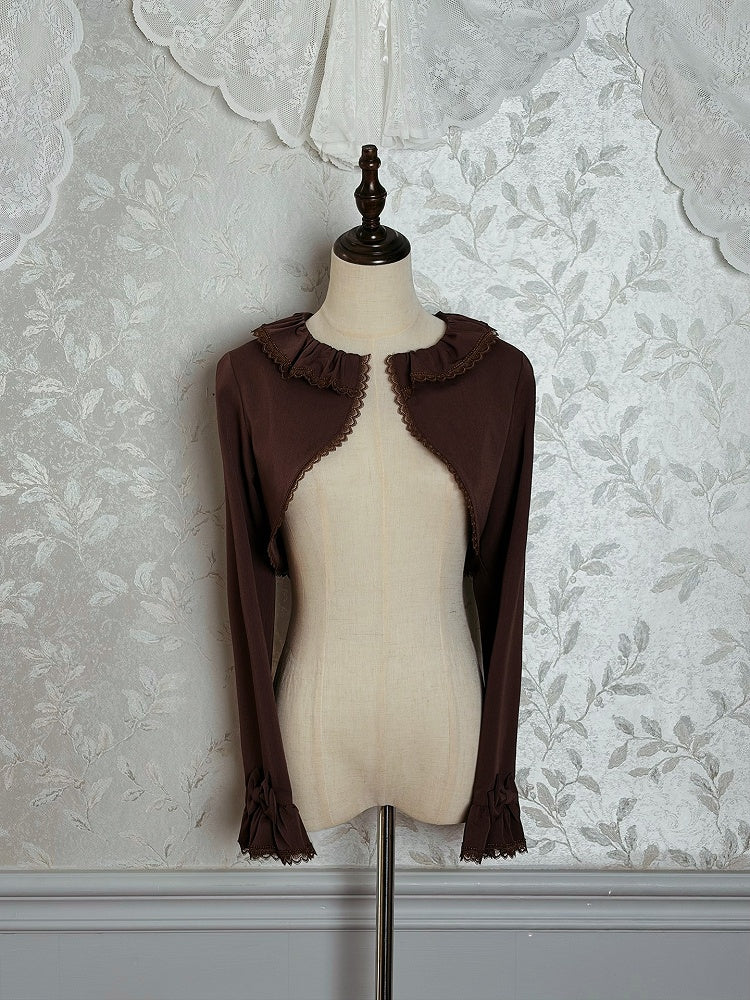 Lace Bolero Trim with Top Brown Lolita