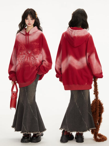 Denim Loops Hem with Distressed Skirt Gray Edgy Frayed Mermaid Belt