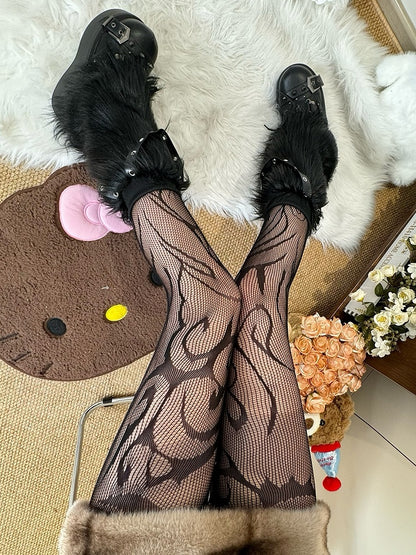 Y2K Punk Black Tights