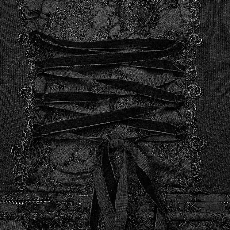 Goth Detachable Black Vest