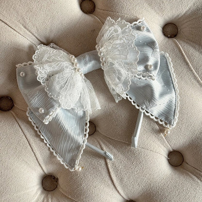 KC Lace Bow (Multi-Colorways) Large Pearl